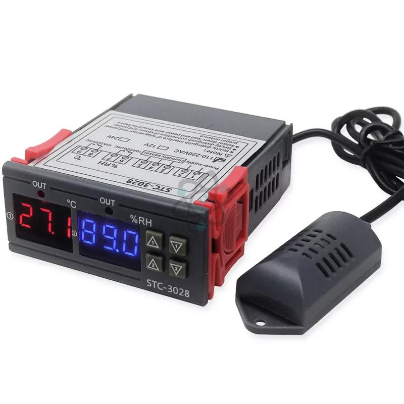 SCT3028 حساس حراره ورطوبه مع التحكم
