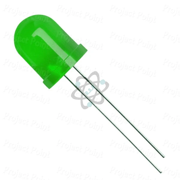 LED 5V-10mm - دايود ضوئي اخضر كبير 10ملي