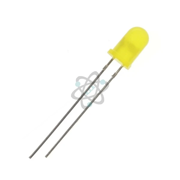 LED 5V-3mm - دايود ضوئي اصفر 3ملي