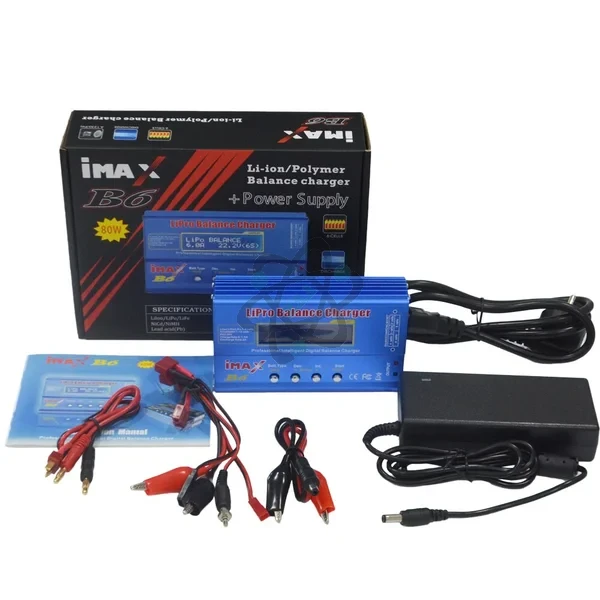 iMAX B6 80W 15V-6A - شاحن بطاريات لاثيوم كبير دراون 1-6 خلايا