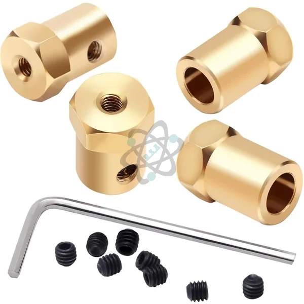 7mm Shaft motor Rigid Coupler Tyre Wheel