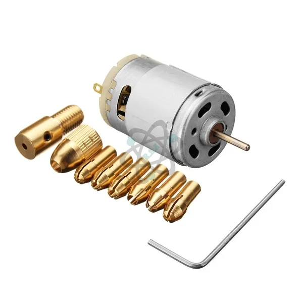 Drill PCB 1mm 12V - دينمو مع راس دريل تعليمي