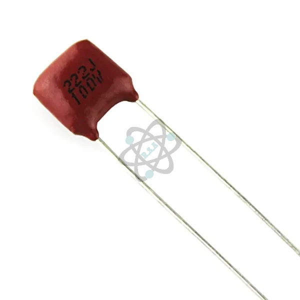 CAP  0.22uF - 100V 222J 220nF مكثفات احمر