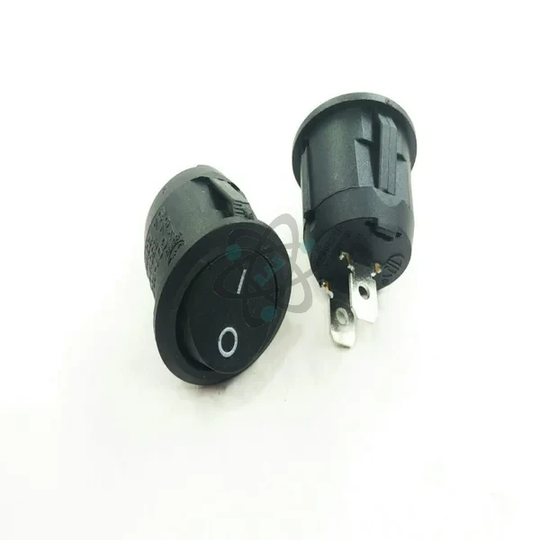 XL601-105 6A-250V ON-OFF - مفتاح دائري اسود 2خط