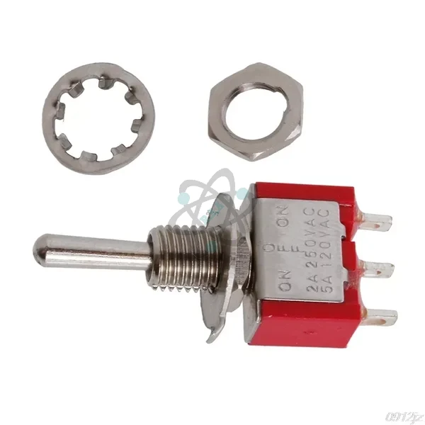 T-Switch ON-OFF-ON مفتاح عمود ثلاث طرقات 3 ارجل احمر الاصلي