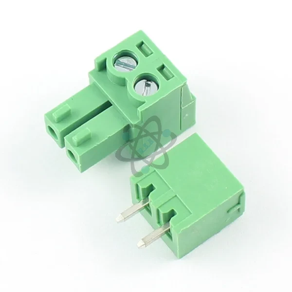 PCB Connector 3.5mm 2Pin-H - كنكتر اخضر الأصلي ذكر+انثى