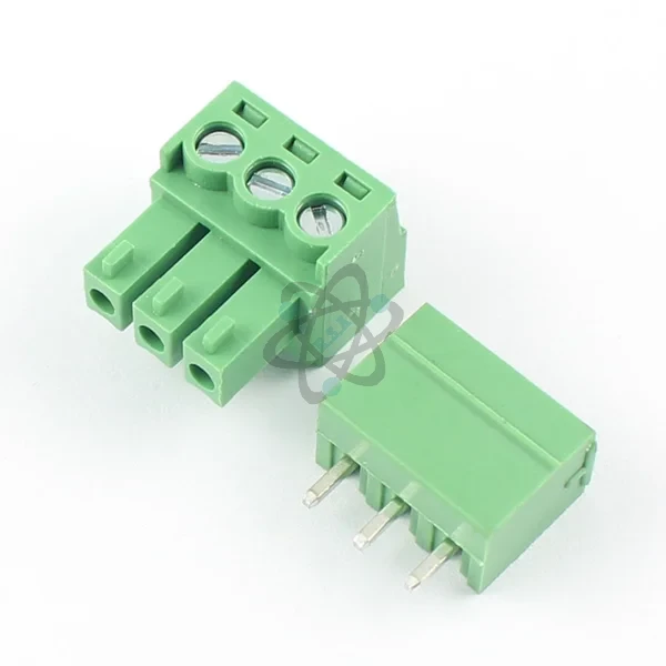 PCB Connector 3.5mm 3Pin-H - كنكتر اخضر الأصلي ذكر+انثى