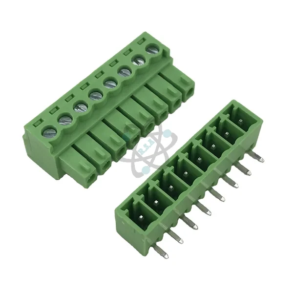 PCB Connector 3.5mm 6Pin-H - كنكتر اخضر الأصلي ذكر+انثى