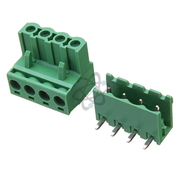 PCB Connector 5.08mm 4Pin-H - كنكتر اخضر الأصلي ذكر+انثى