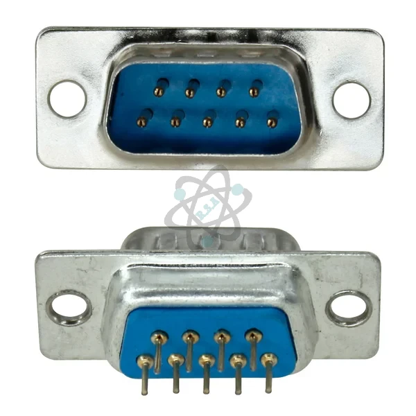 9 Contact Male PC Straight Connector