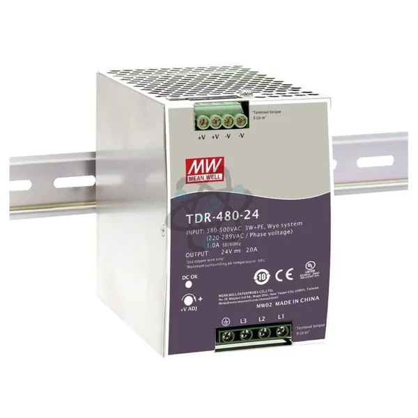 MW 380V TDR-480 20A-24V For PLC  باور سبلاي وكاله