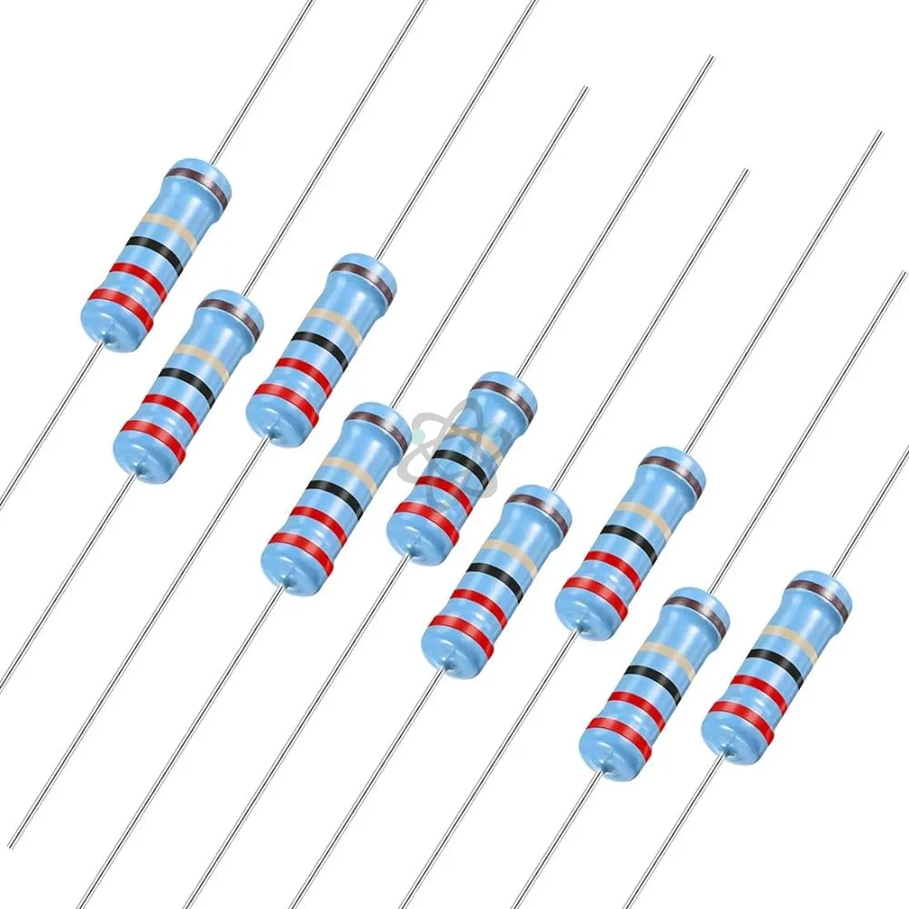 Res 1% 1/4W 22 ohm مقاومه 5 الوان ربع وات