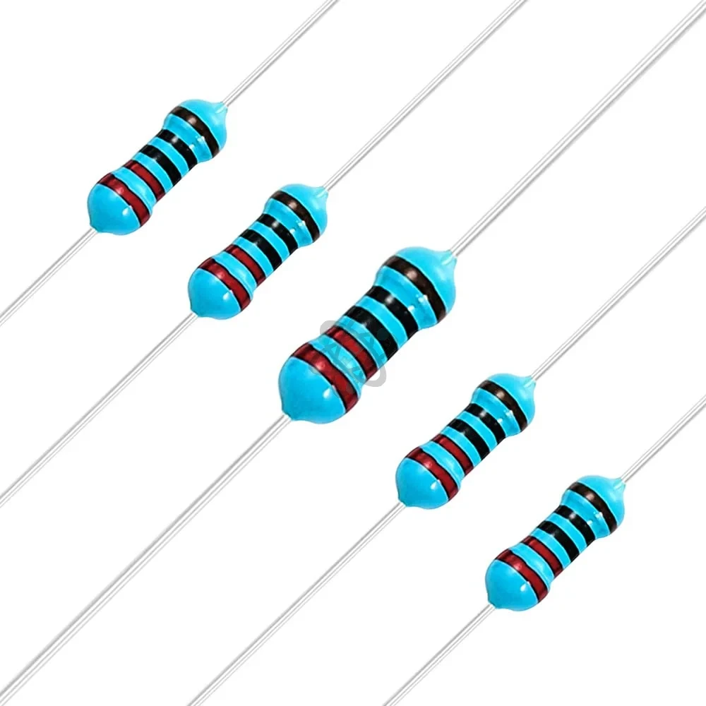 Res 1% 1/4W 220 ohm مقاومه 5 الوان ربع وات